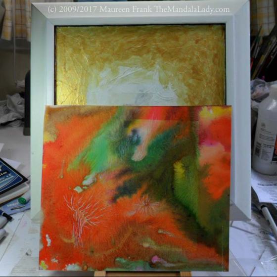 Neural Pathways - Happenings Art - The Mandala Lady - Orange - abstract painting
